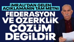 Federasyon ve özerklik sorunlara çözüm değildir