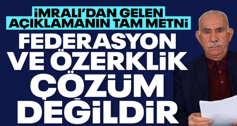 Federasyon ve özerklik sorunlara çözüm değildir