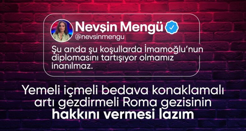Nevşin Mengü, Ekrem İmamoğlu’nu savundu: Diploma tartışması inanılmaz