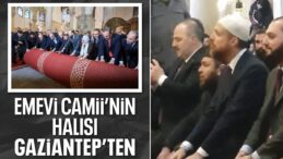 Suriye’nin başkenti Şam’daki Emevi Camii’ne Gaziantep’te üretilen halıları serildi