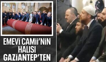 Suriye’nin başkenti Şam’daki Emevi Camii’ne Gaziantep’te üretilen halıları serildi